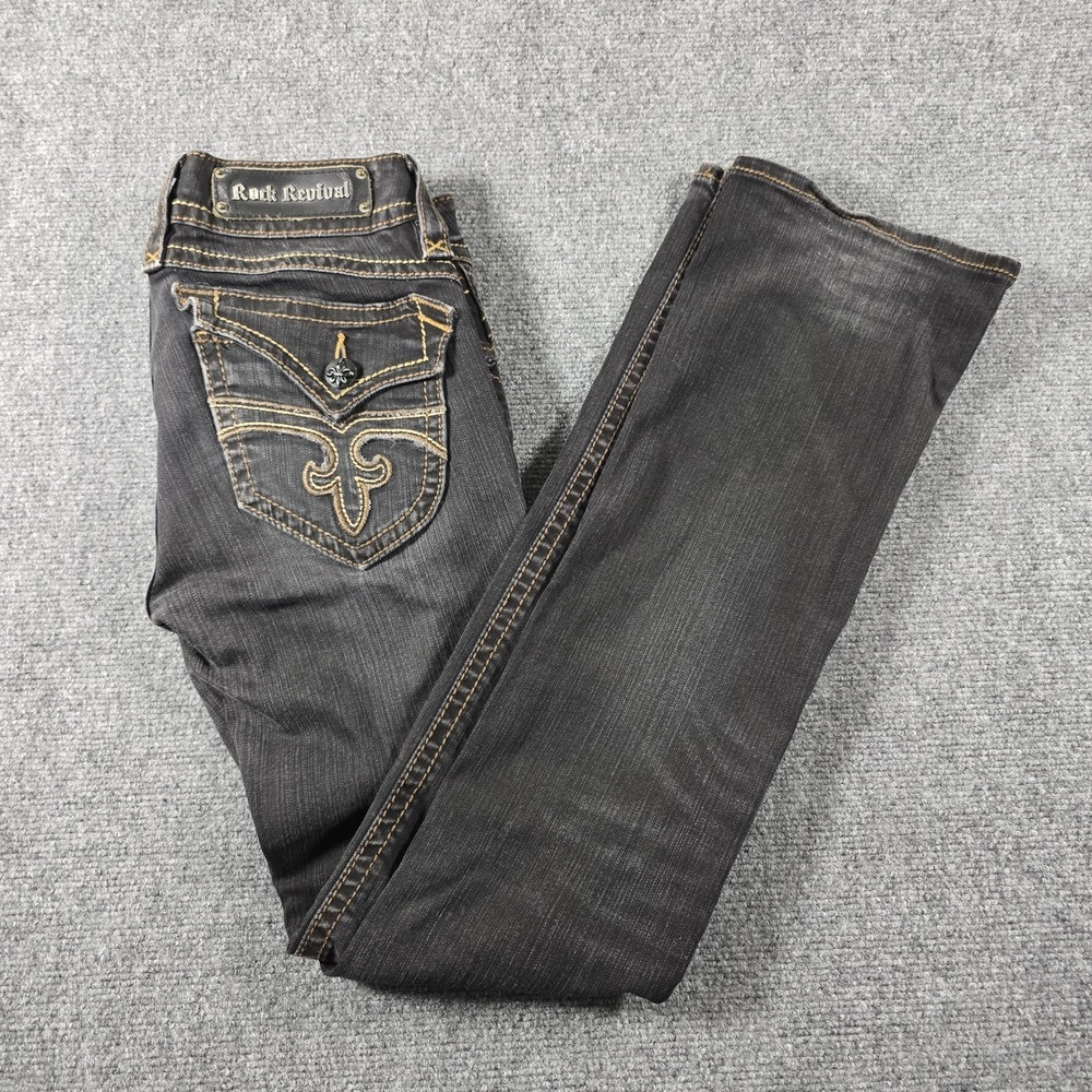 Rock Revival Patti Boot Jeans Women's 29 Dark Wash Flare Stretch Denim
